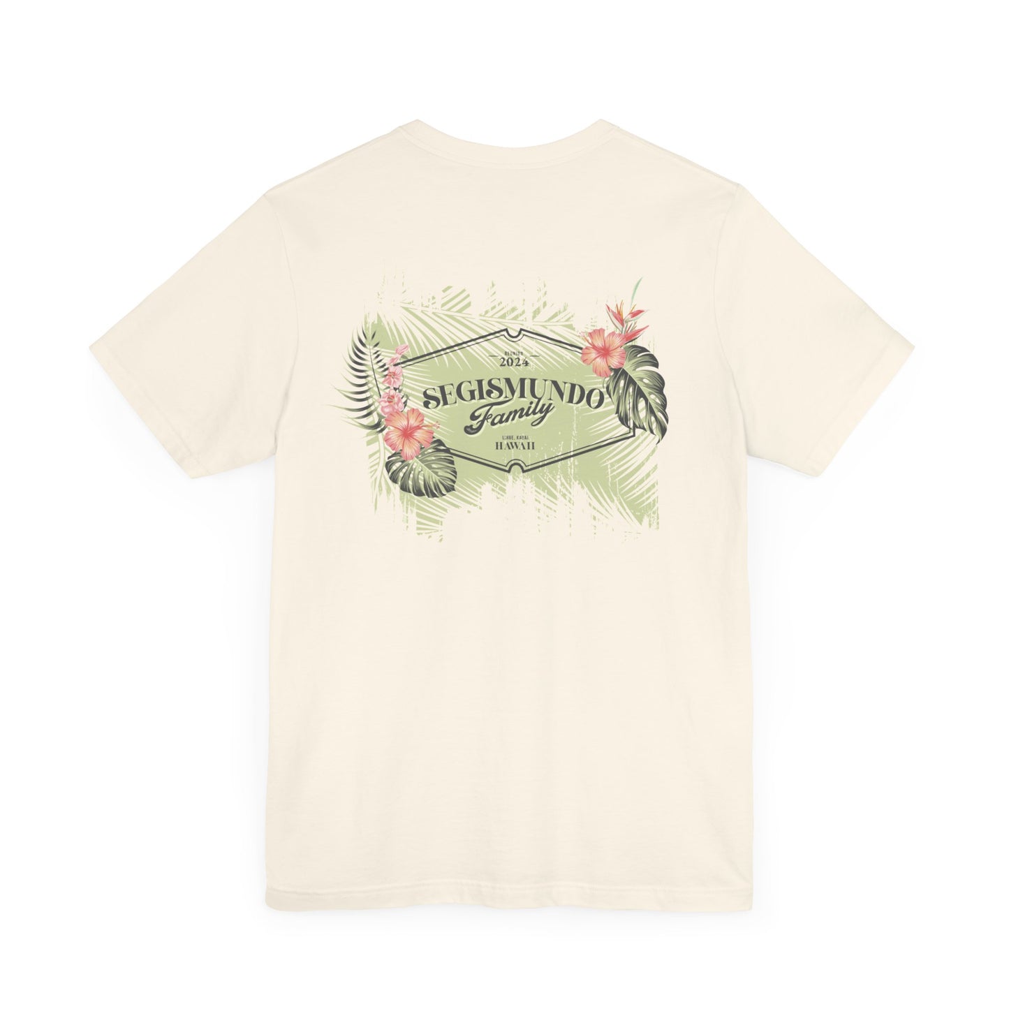 Green Background | Pink Hibiscus