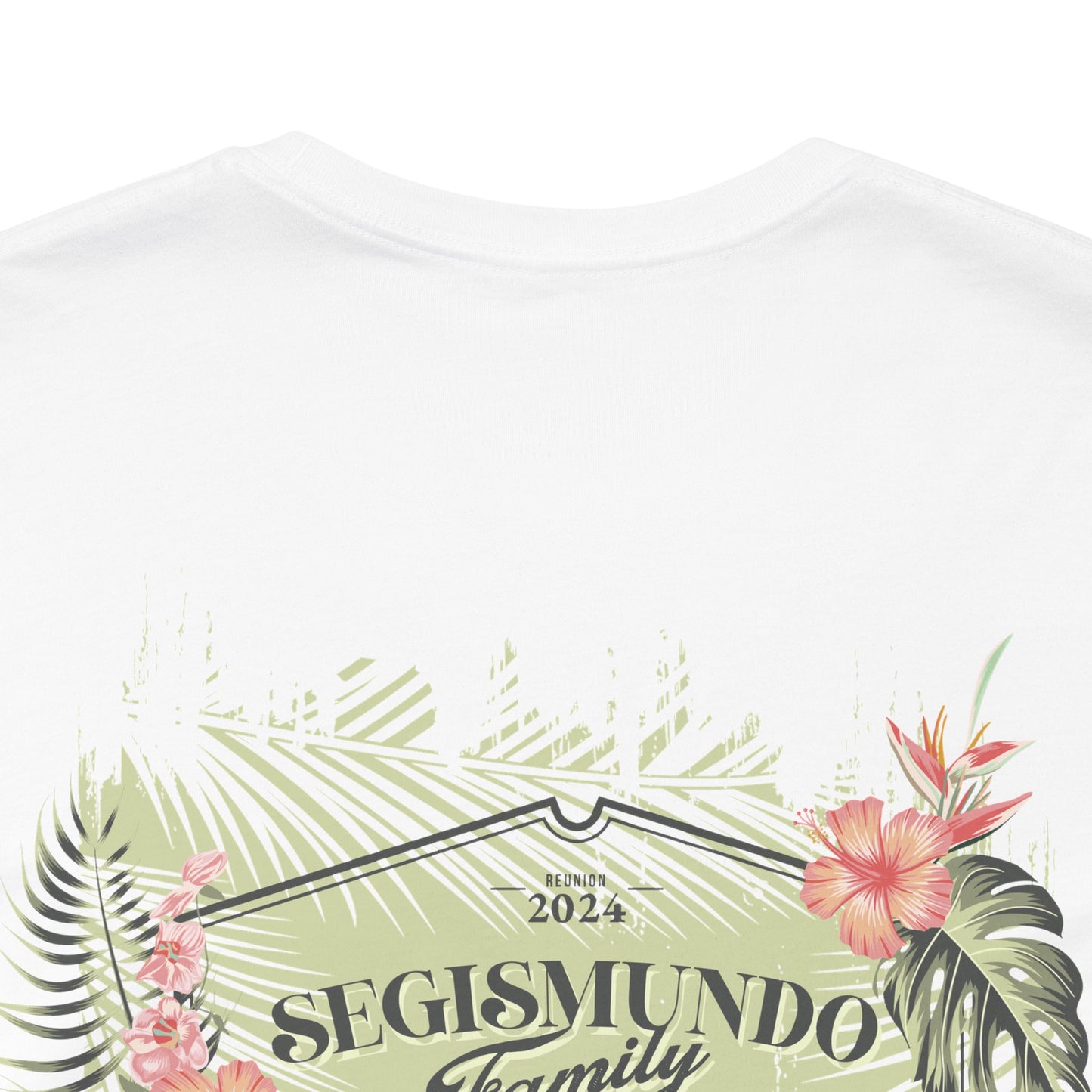 Green Background | Pink Hibiscus