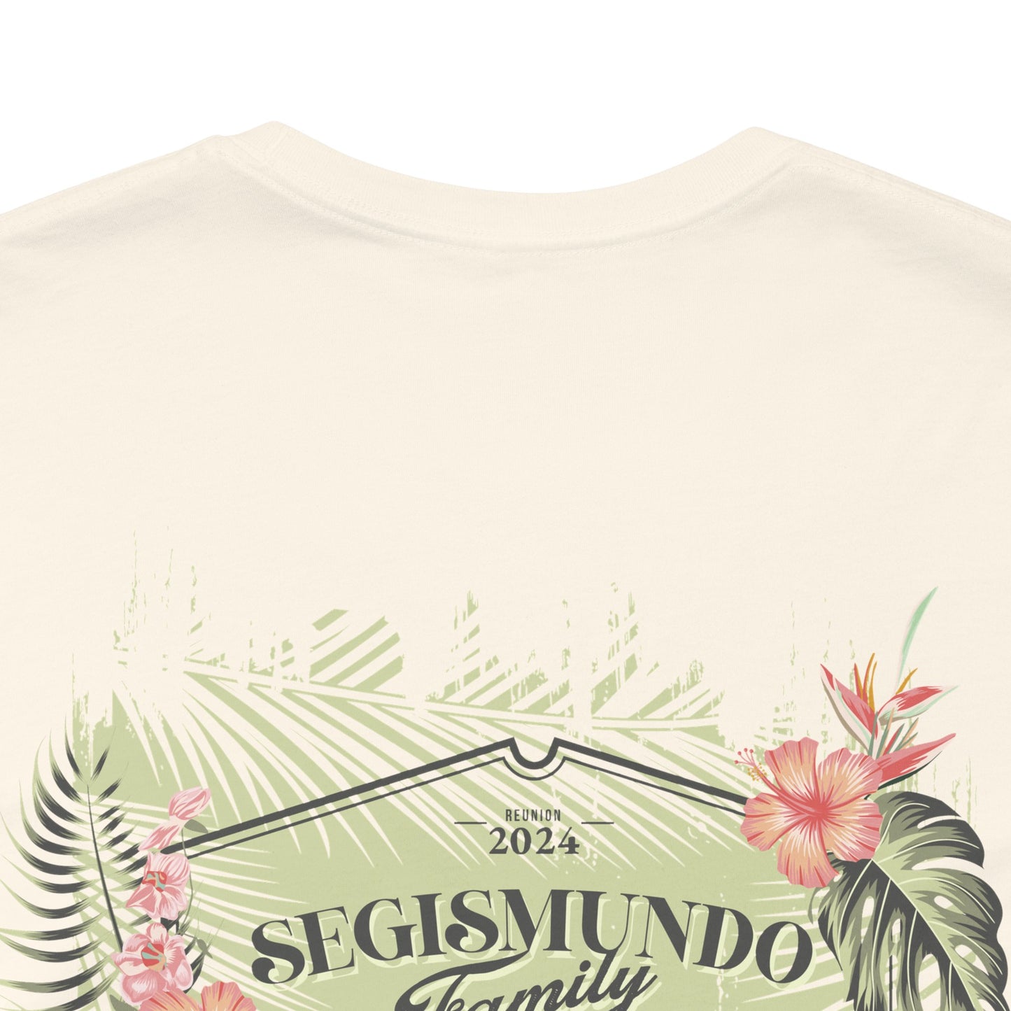 Green Background | Pink Hibiscus
