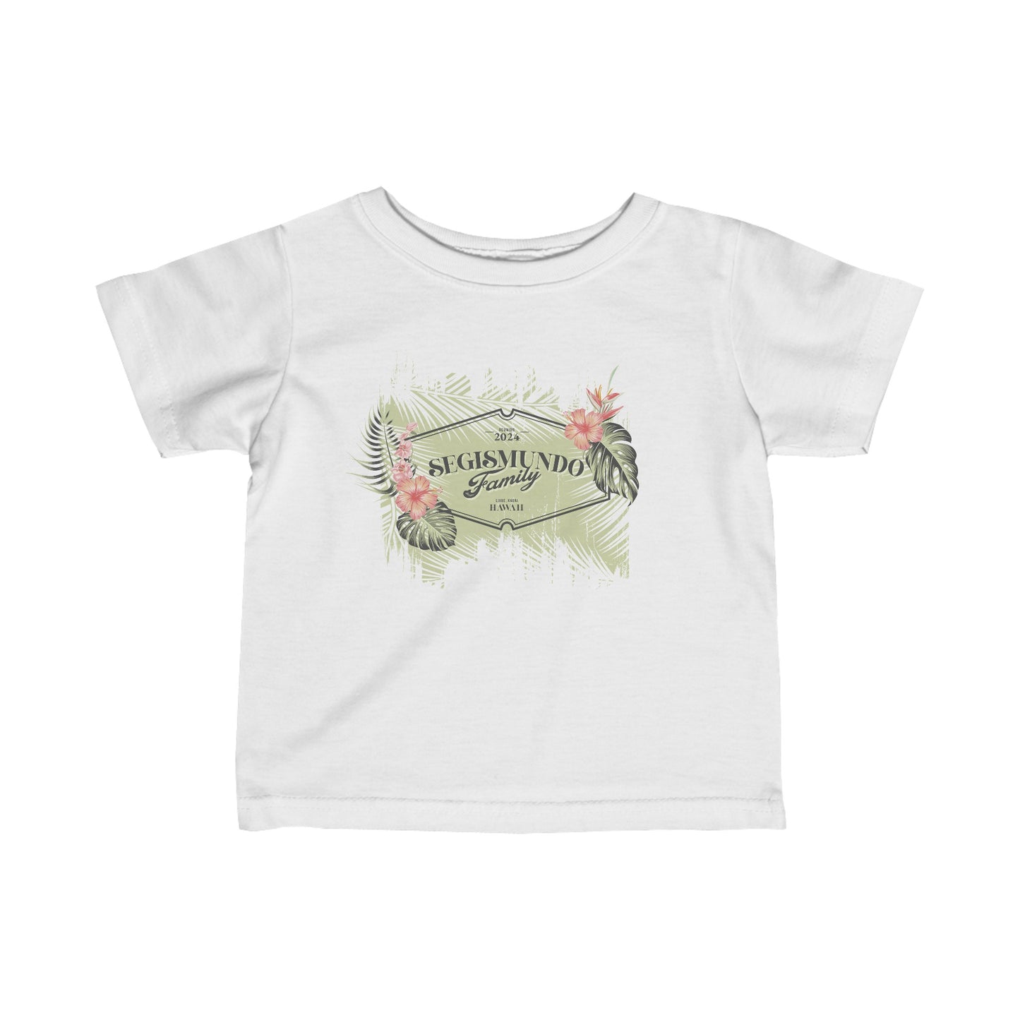 Infant - Green Background | Pink Hibiscus