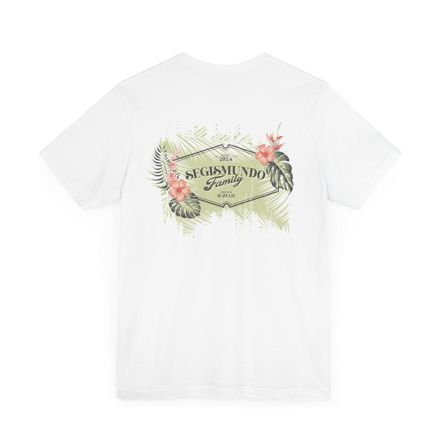 Green Background | Pink Hibiscus